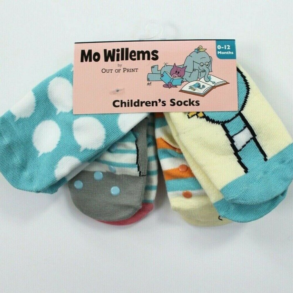 Mo Willems Children's Socks Size 0-12M 4 Pairs